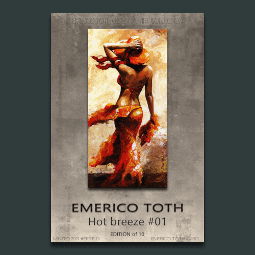 Emerico NFT Cards Series 01 Lady collection presentation GIF