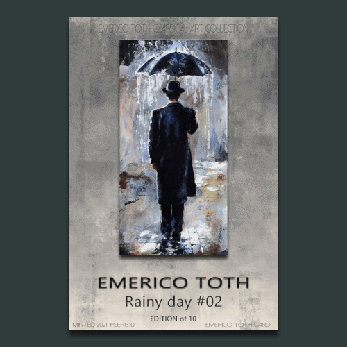 Emerico NFT Cards Series 01 Rainy Day collection presentation GIF