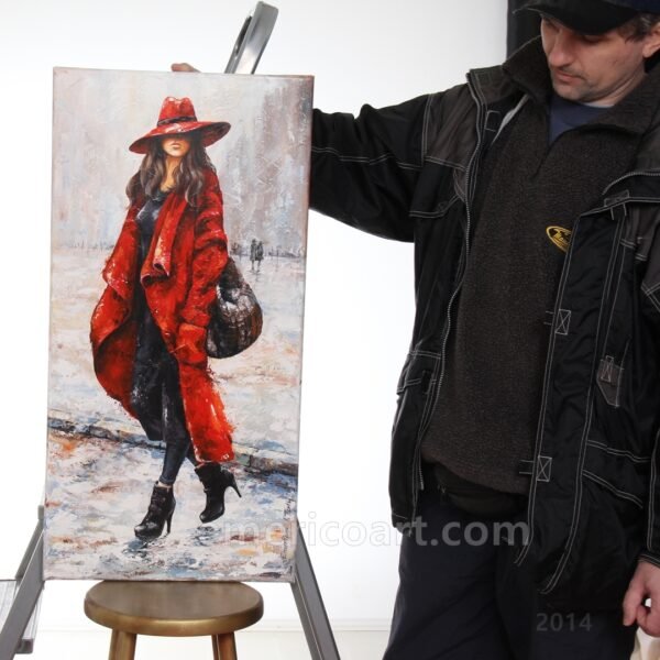 Photo - Rainy day - Red and black painting and Emerico